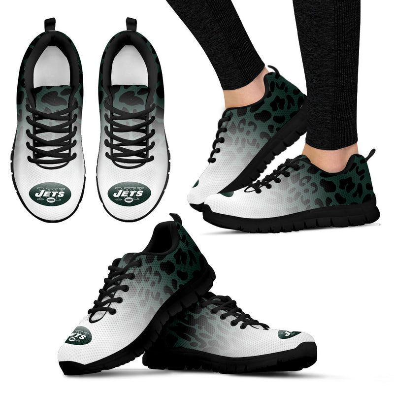 Leopard Pattern Awesome New York Jets Sneakers
