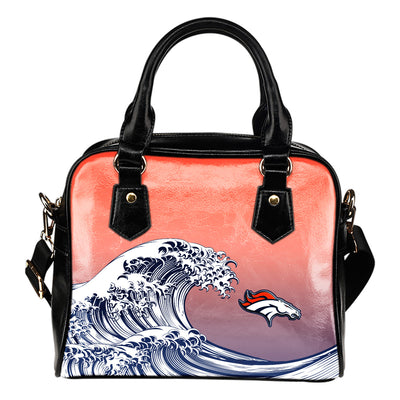 Enormous Wave Fancy Logo Denver Broncos Shoulder Handbags