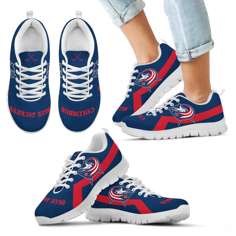 Columbus Blue Jackets Line Logo Sneakers