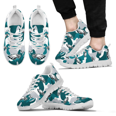 Philadelphia Eagles Cotton Camouflage Fabric Military Solider Style Sneakers