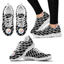 Marvelous Striped Stunning Logo Pittsburgh Steelers Sneakers