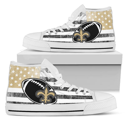 Flag Rugby New Orleans Saints High Top Shoes