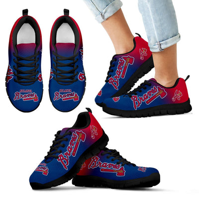 Colorful Unofficial Atlanta Braves Sneakers