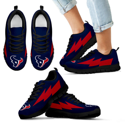 Colorful Houston Texans Sneakers Thunder Lightning Amazing Logo