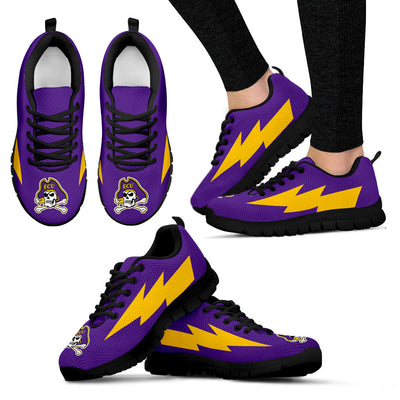 Colorful East Carolina Pirates Sneakers Thunder Lightning Amazing Logo