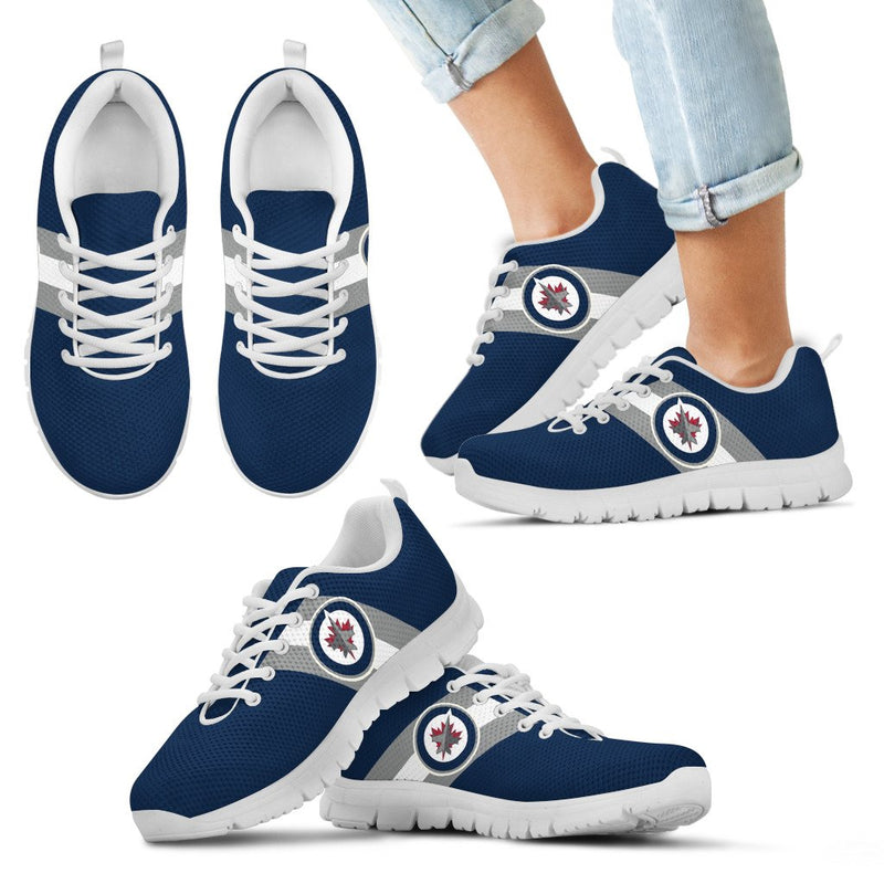 Three Colors Vertical Winnipeg Jets Sneakers
