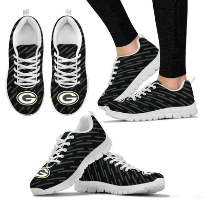 Marvelous Striped Stunning Logo Green Bay Packers Sneakers