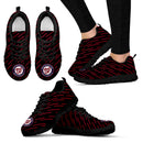 Marvelous Striped Stunning Logo Washington Nationals Sneakers