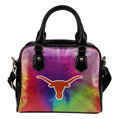 Rainbow Dynamic Mix Colours Gorgeous Texas Longhorns Shoulder Handbags
