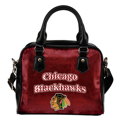 Love Icon Mix Chicago Blackhawks Logo Meaningful Shoulder Handbags
