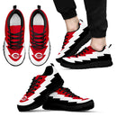 Custom Printed Cincinnati Reds Sneakers Jagged Saws Creative Draw