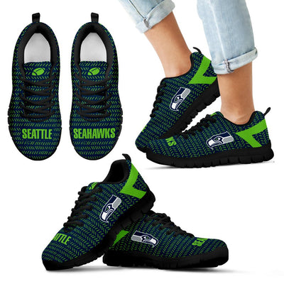 Pattern Logo Slide In Line Seattle Seahawks Sneakers