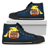 Pikachu Laying On Ball Seattle Seahawks High Top Shoes
