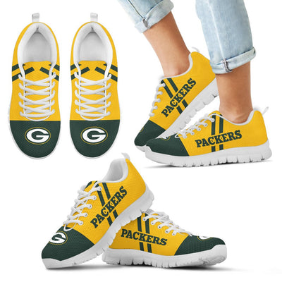 Line Stripe Logo Bottom Green Bay Packers Sneakers