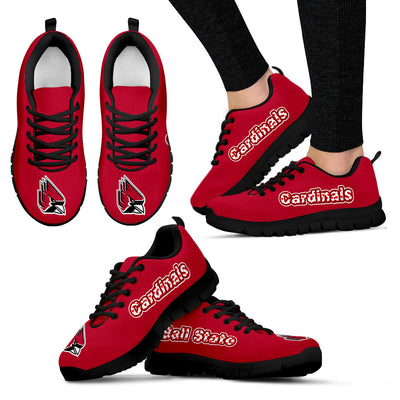 Magnificent Ball State Cardinals Amazing Logo Sneakers