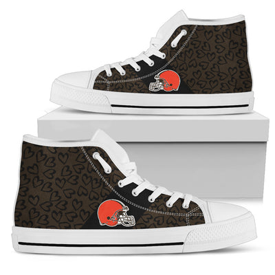 Perfect Cross Color Absolutely Nice Cleveland Browns High Top Shoes