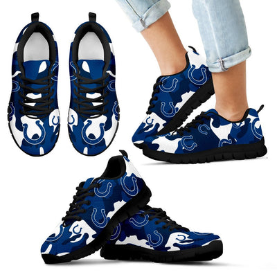 Indianapolis Colts Cotton Camouflage Fabric Military Solider Style Sneakers