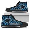 Puzzle Logo With Carolina Panthers High Top Shoes