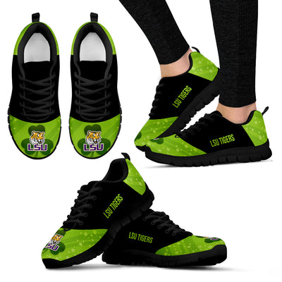 Four Leaf Clover St. Patrick's Day Stunning LSU Tigers Sneakers