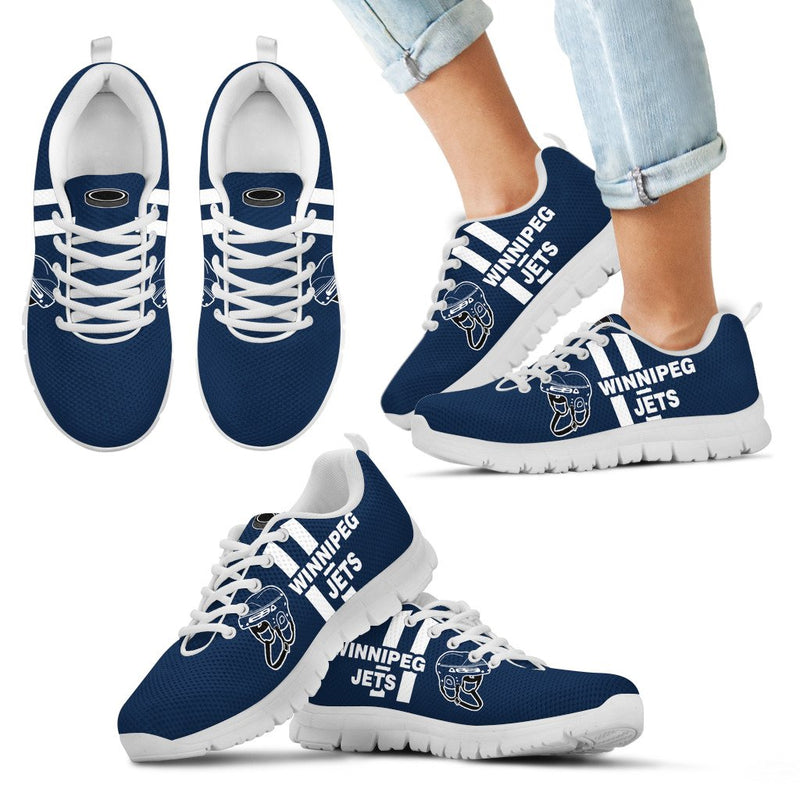 Vertical Two Line Mixed Helmet Winnipeg Jets Sneakers