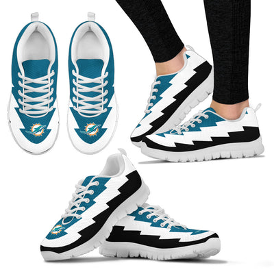 Jagged Saws Creative Draw Miami Dolphins Sneakers