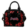 Valentine Rose With Thorns Atlanta Braves Shoulder Handbags