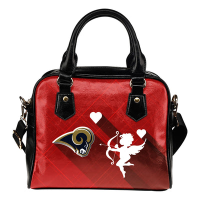 Superior Cupid Love Delightful Los Angeles Rams Shoulder Handbags