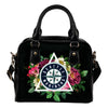 Floral Rose Valentine Logo Seattle Mariners Shoulder Handbags