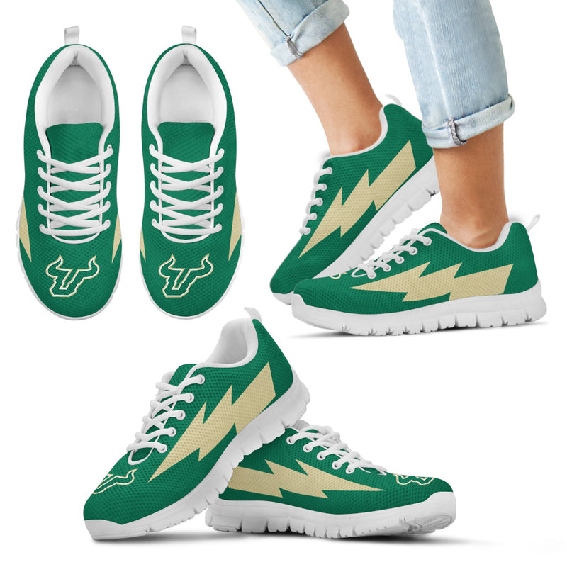 Great South Florida Bulls Sneakers Thunder Lightning Amazing Logo