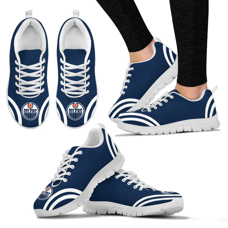 Lovely Curves Stunning Logo Icon Edmonton Oilers Sneakers