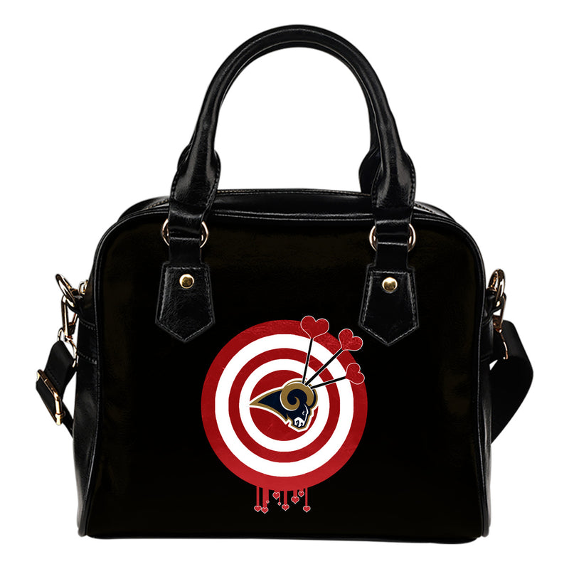 Valentine Sweet Los Angeles Rams Dart Couple Love Shoulder Handbags