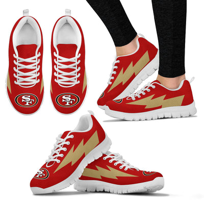 Colorful San Francisco 49ers Sneakers Thunder Lightning Amazing Logo