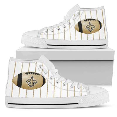 Straight Line With Deep Circle New Orleans Saints High Top Shoes