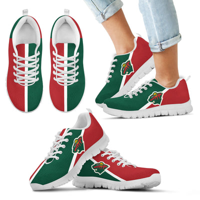 Dynamic Aparted Colours Beautiful Logo Minnesota Wild Sneakers