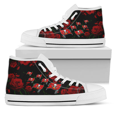 Lovely Rose Thorn Incredible Tampa Bay Buccaneers High Top Shoes