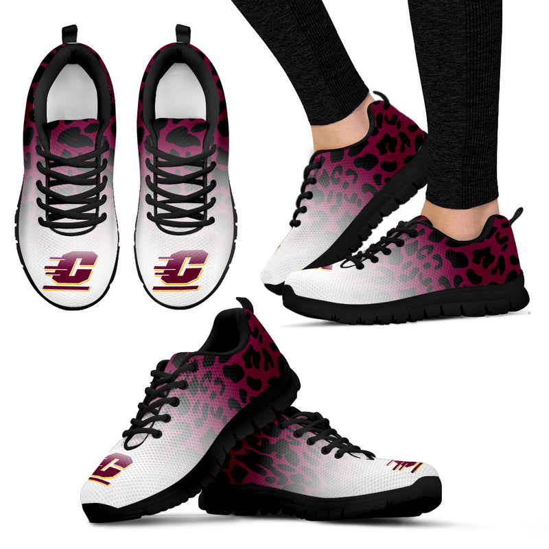 Leopard Pattern Awesome Central Michigan Chippewas Sneakers