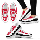 Custom Printed Cincinnati Reds Sneakers Jagged Saws Creative Draw
