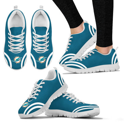 Lovely Curves Stunning Logo Icon Miami Dolphins Sneakers