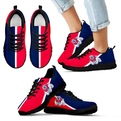 Dynamic Aparted Colours Beautiful Logo Fresno State Bulldogs Sneakers