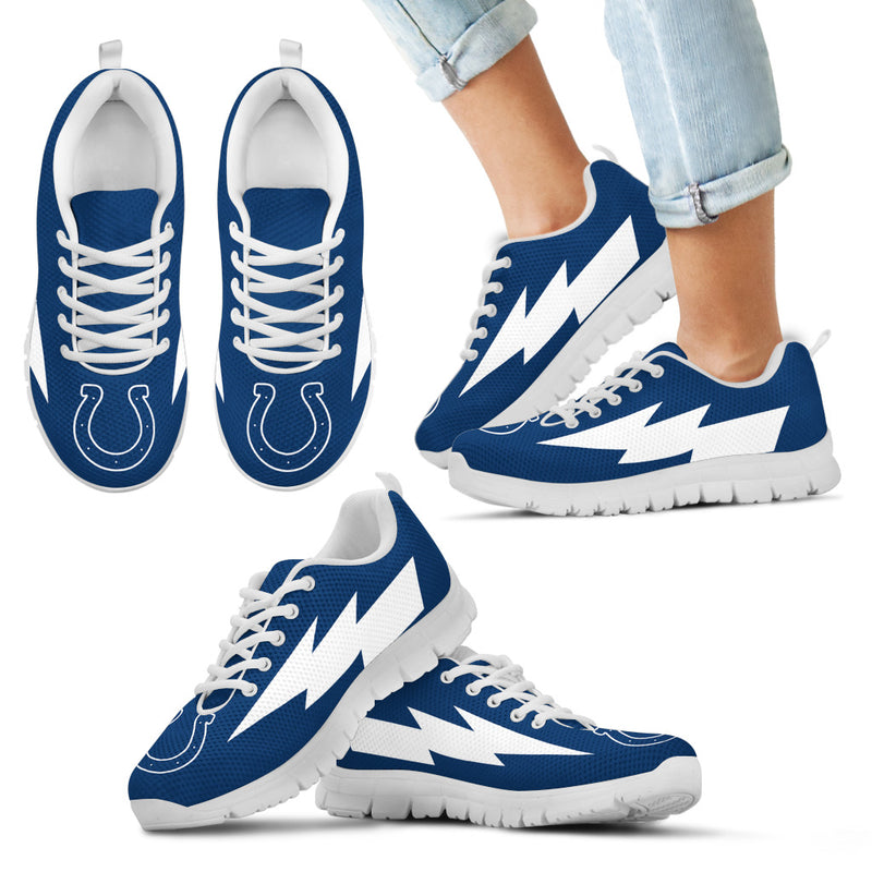 Beautiful Indianapolis Colts Sneakers Thunder Lightning Amazing Logo