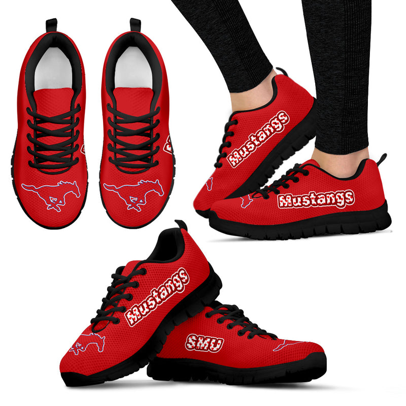 Magnificent SMU Mustangs Amazing Logo Sneakers