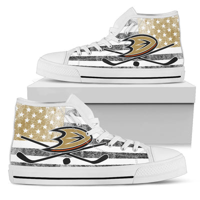 Flag Rugby Anaheim Ducks High Top Shoes