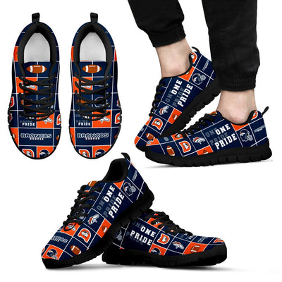 Colorful Pride Flag Denver Broncos Sneakers