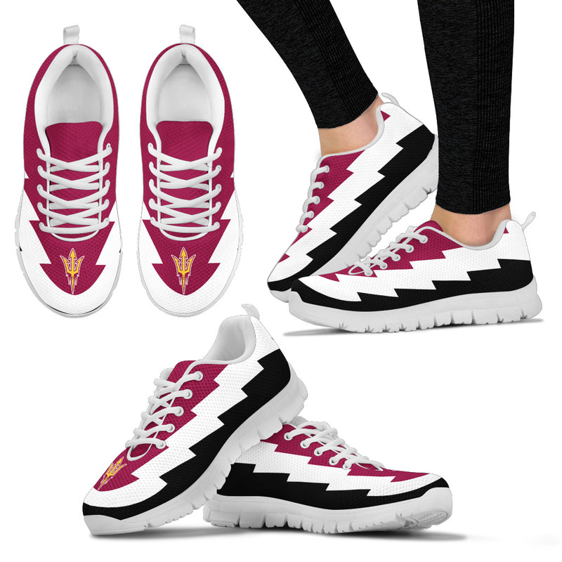 Great Arizona State Sun Devils Sneakers Jagged Saws Creative Draw