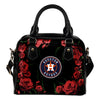 Valentine Rose With Thorns Houston Astros Shoulder Handbags