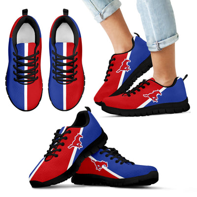 Dynamic Aparted Colours Beautiful Logo SMU Mustangs Sneakers