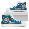 Circle Logo Miami Dolphins High Top Shoes