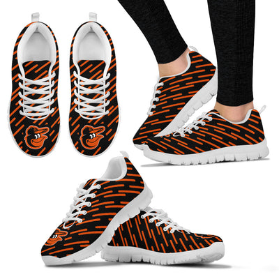 Marvelous Striped Stunning Logo Baltimore Orioles Sneakers