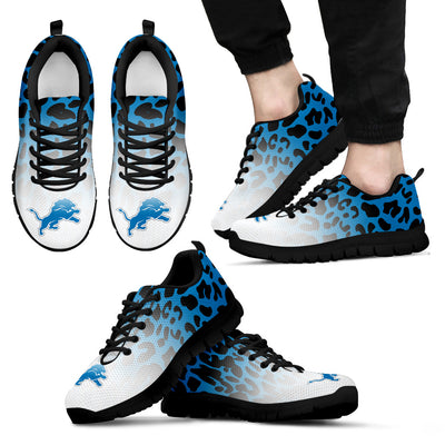 Leopard Pattern Awesome Detroit Lions Sneakers