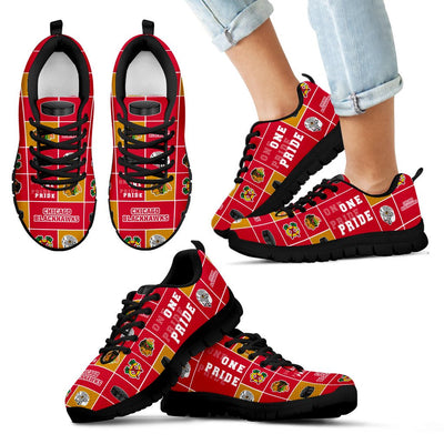 Colorful Pride Flag Chicago Blackhawks Sneakers